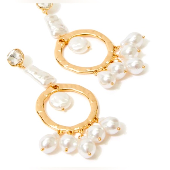 NWT Lilly Pulitzer Seaside Soleil Earrings in Gold Metallic - Picture 4 of 11